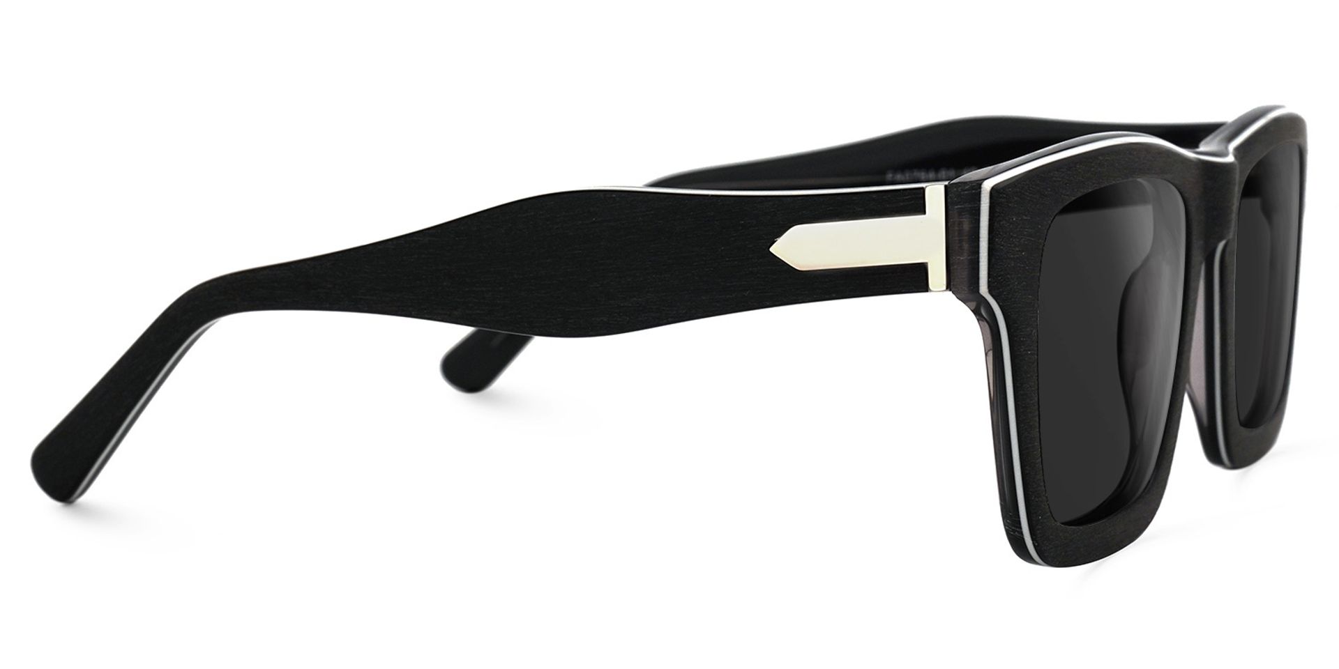 Rectangle Frosted Black Glasses2