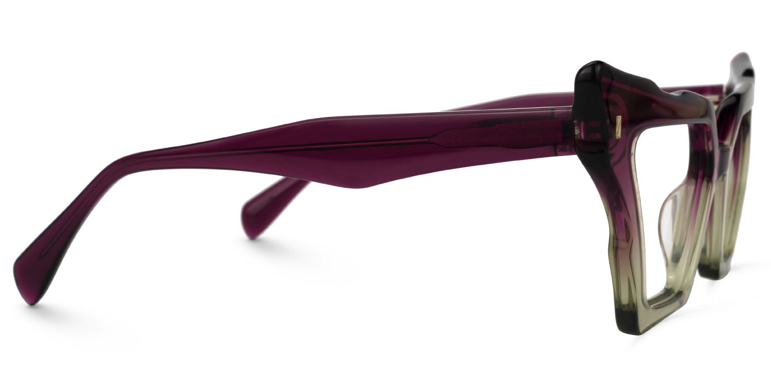 Jeralys Cateye Purple-Green Glasses | ZEELOOL Canada2