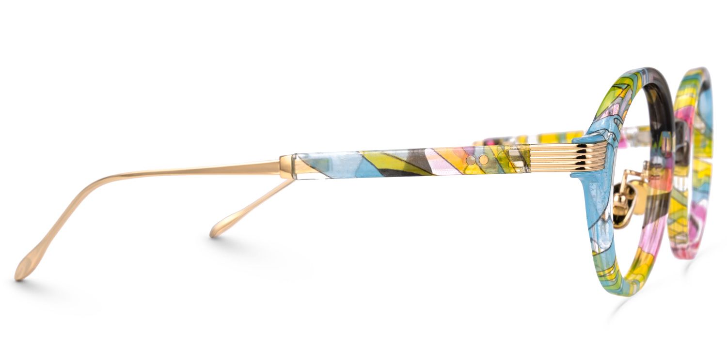 Dylan Round Multicolor TR90 Frame Glasses | ZEELOOL Canada2