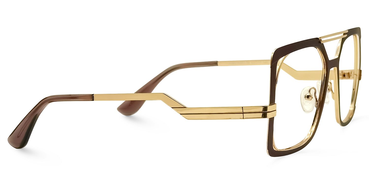 Karim Aviator Brown Glasses | ZEELOOL Canada2