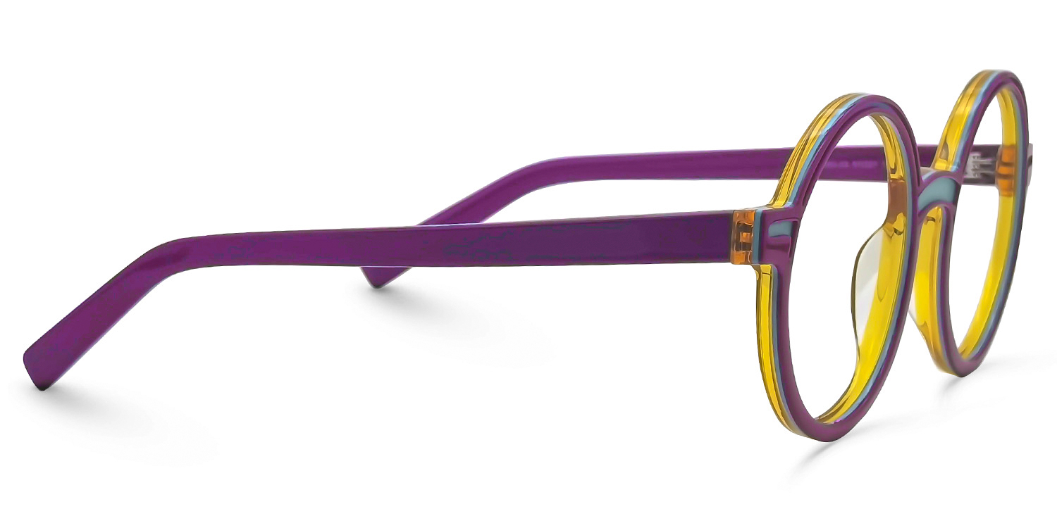 Chantel Round Purple Glasses | ZEELOOL Canada2
