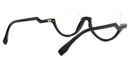 Felicia Cat Eye Black Glasses (Z-shaped Arms)3