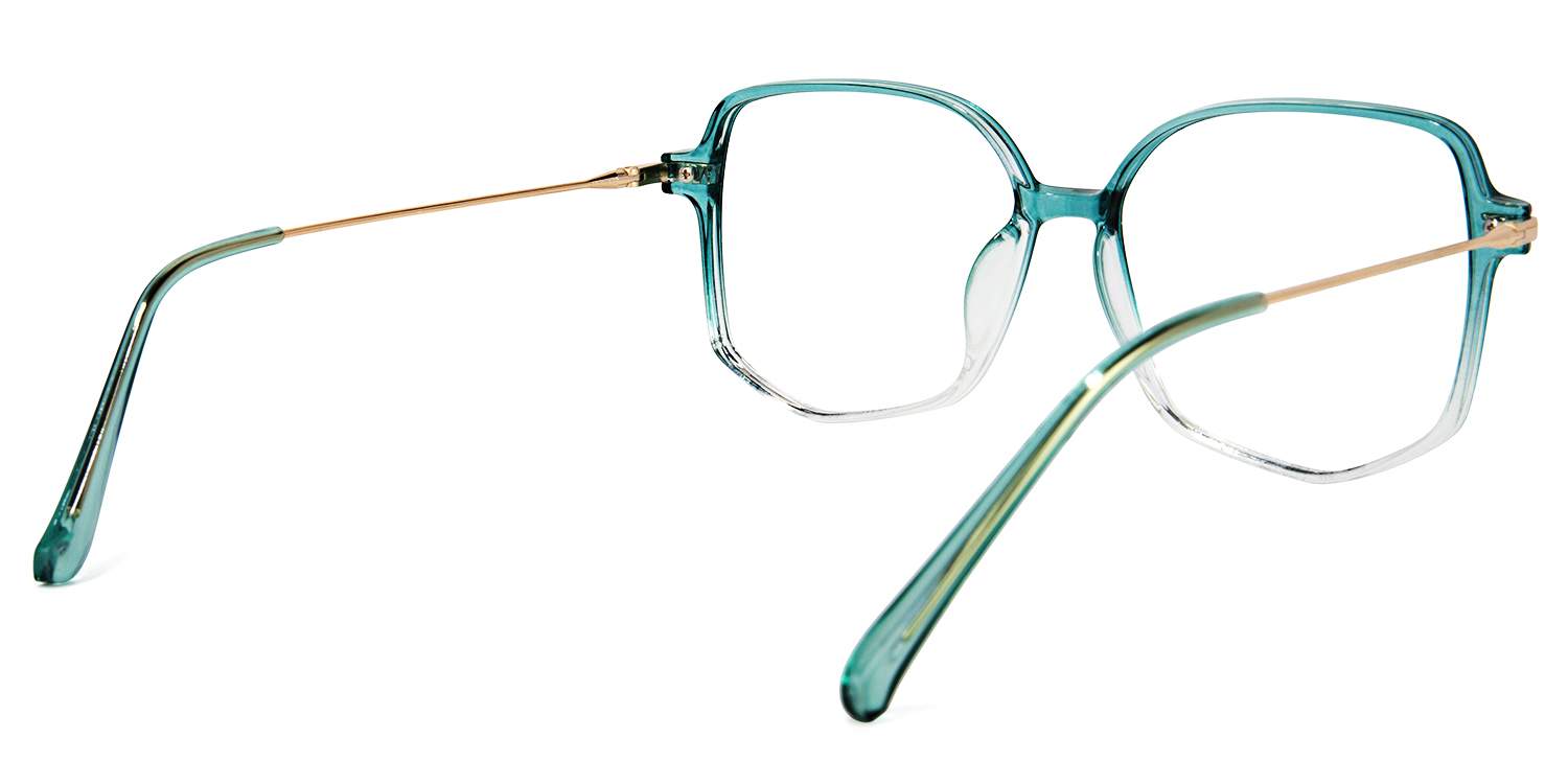Payton Green Geometric Frame Glasses | ZEELOOL Canada5
