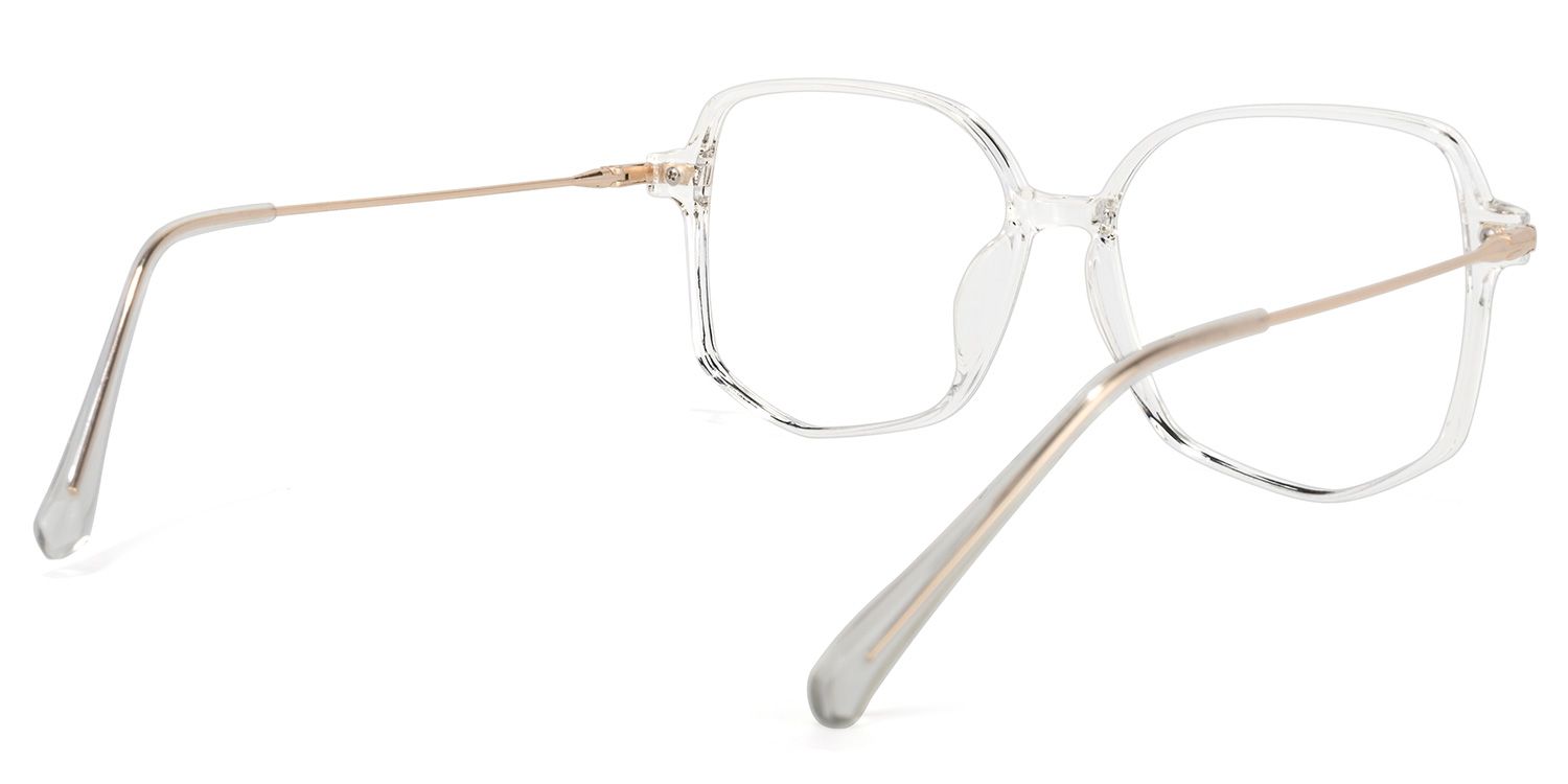 Payton Geometric Clear Eyeglasses | ZEELOOL Canada4