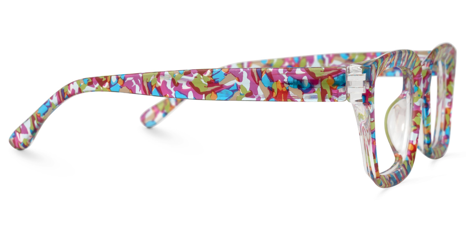 Tasfiya Rectangle Multicolor Glasses | ZEELOOL Canada2