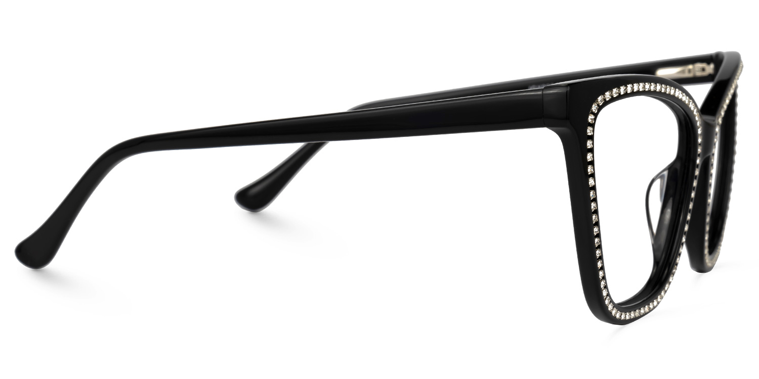 Goswami Square Black Glasses | ZEELOOL Canada2