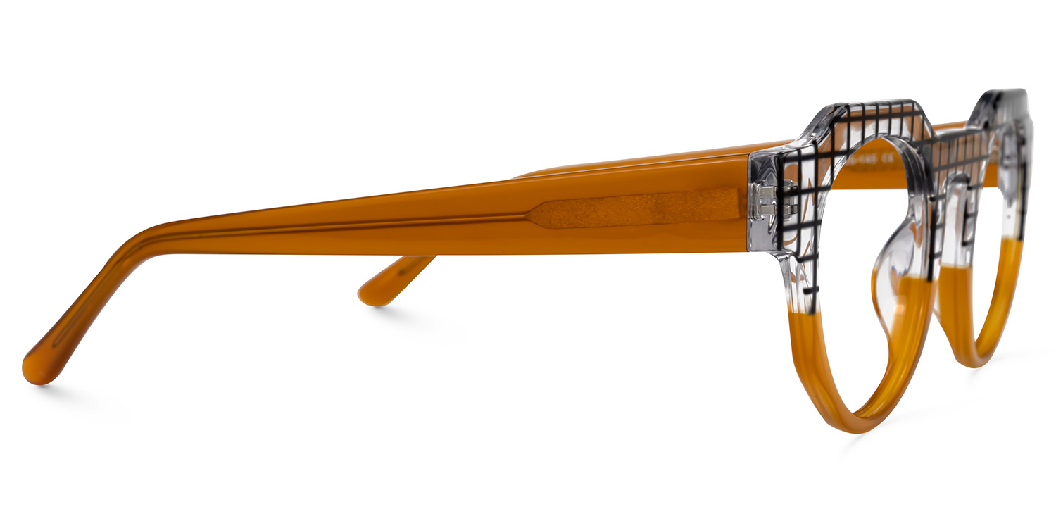 Karla Geometric Brown Glasses2
