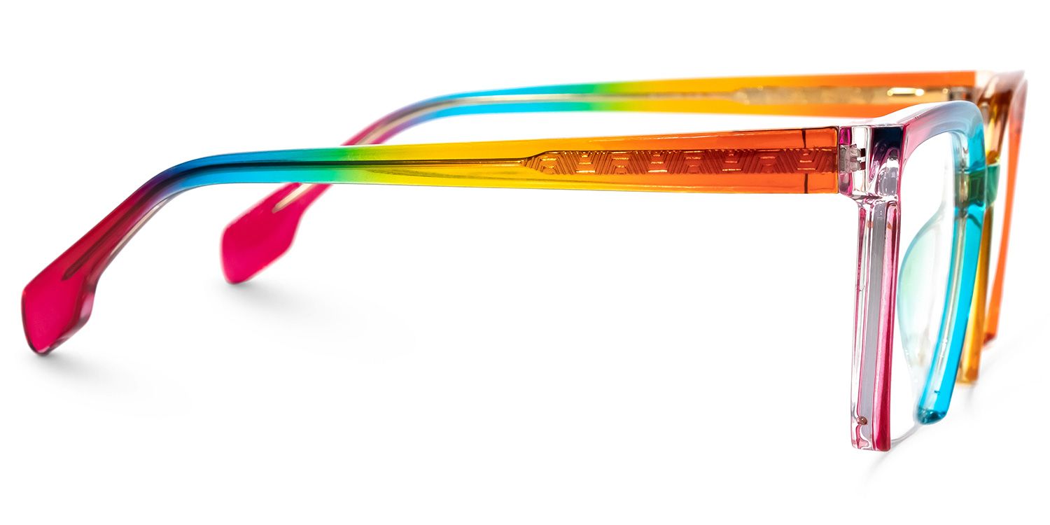 Misty Square Colorful Glasses | ZEELOOL Canada2