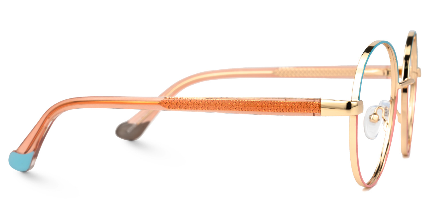 Palmore Round Blue-Orange Glasses | ZEELOOL Canada2