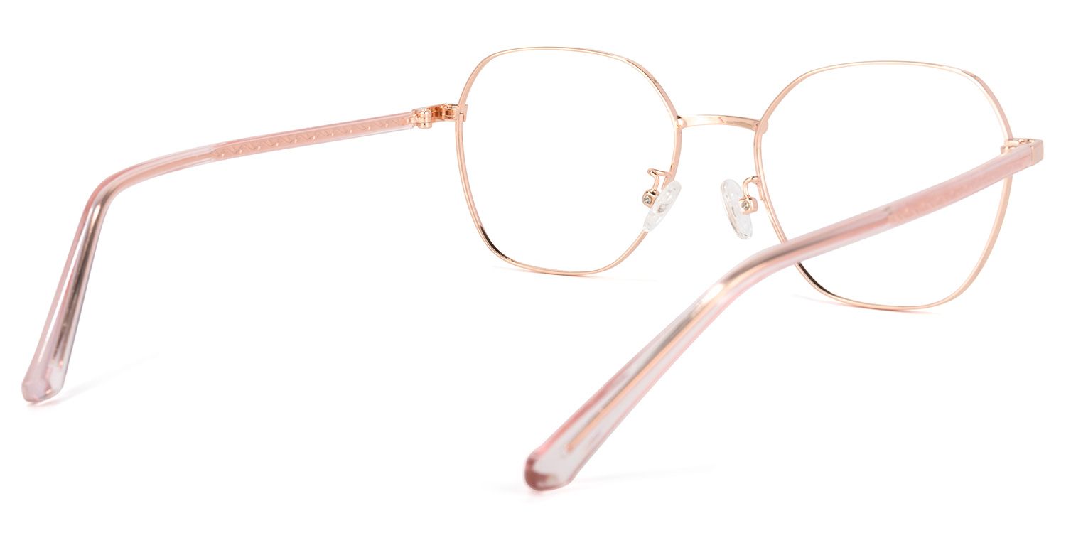 Perry Geometric Rose-Gold Glasses | ZEELOOL Canada4