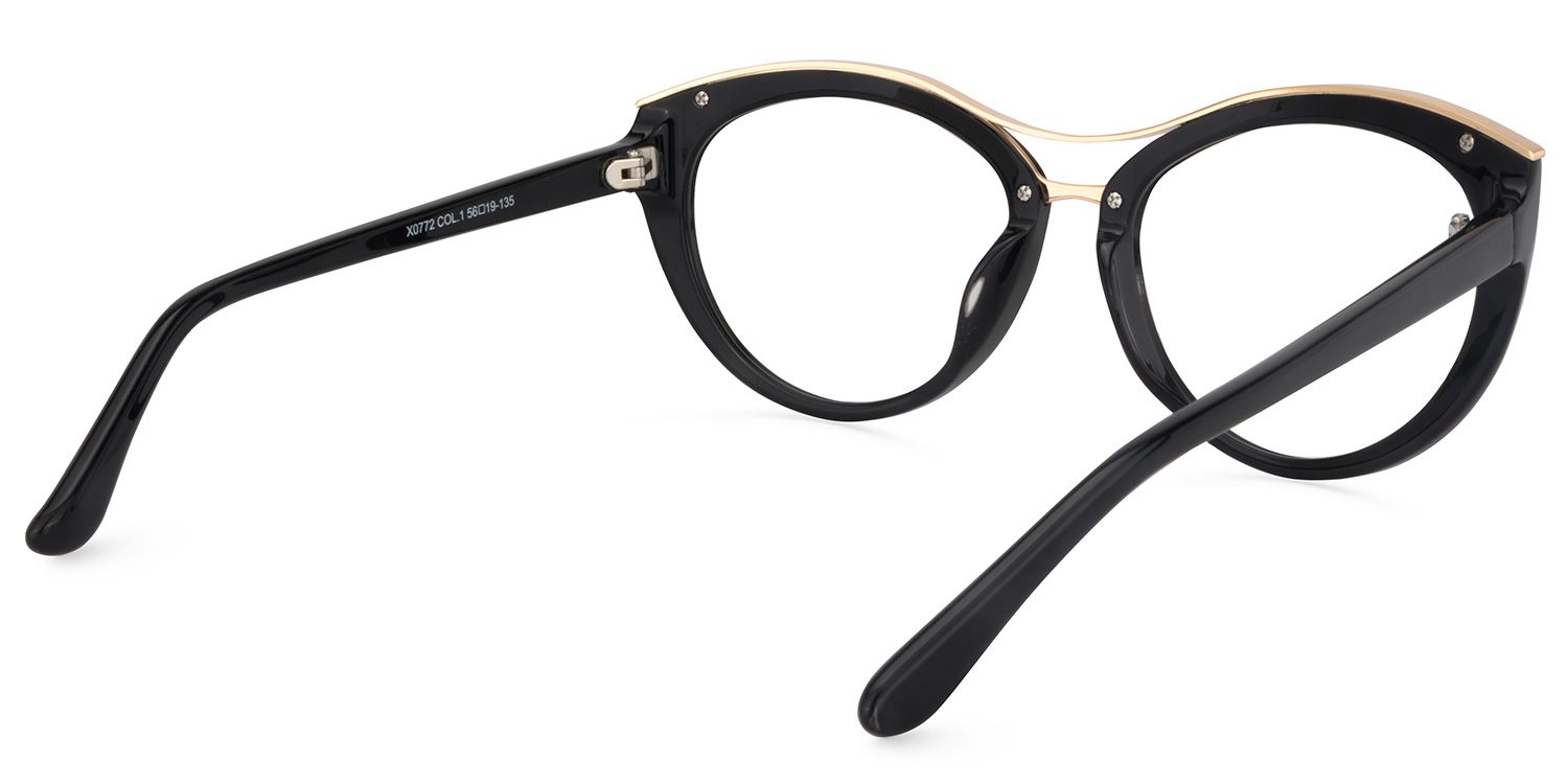 Carol Cateye Black Frame Glasses | ZEELOOL Canada4
