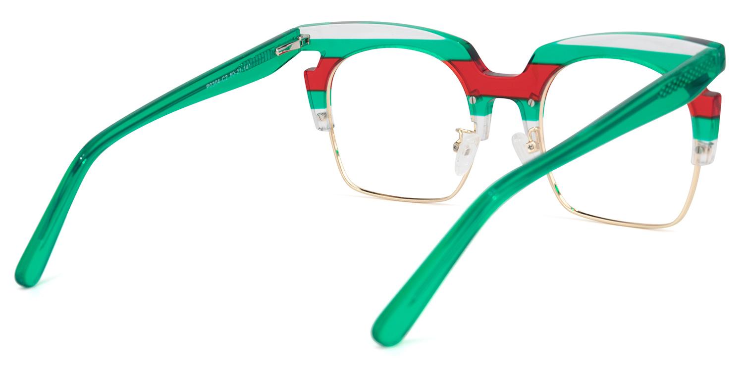 Browline Green Glasses | ZEELOOL Canada4