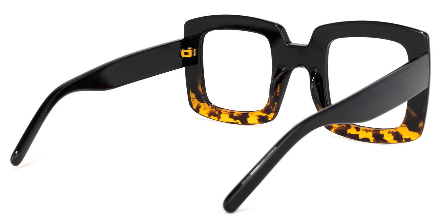 Quincey Square Black Glasses | ZEELOOL Canada4