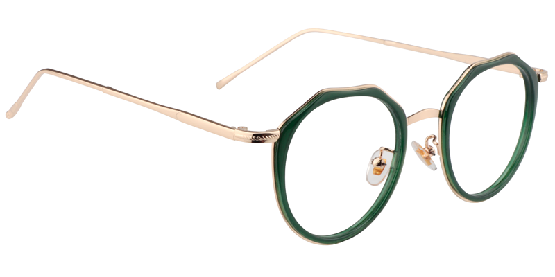 Geometric Green Glasses | ZEELOOL Canada3
