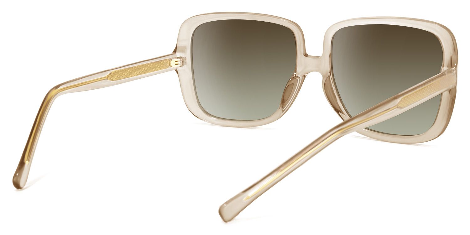 Raymond Square Beige Sunglasses | ZEELOOL Canada4