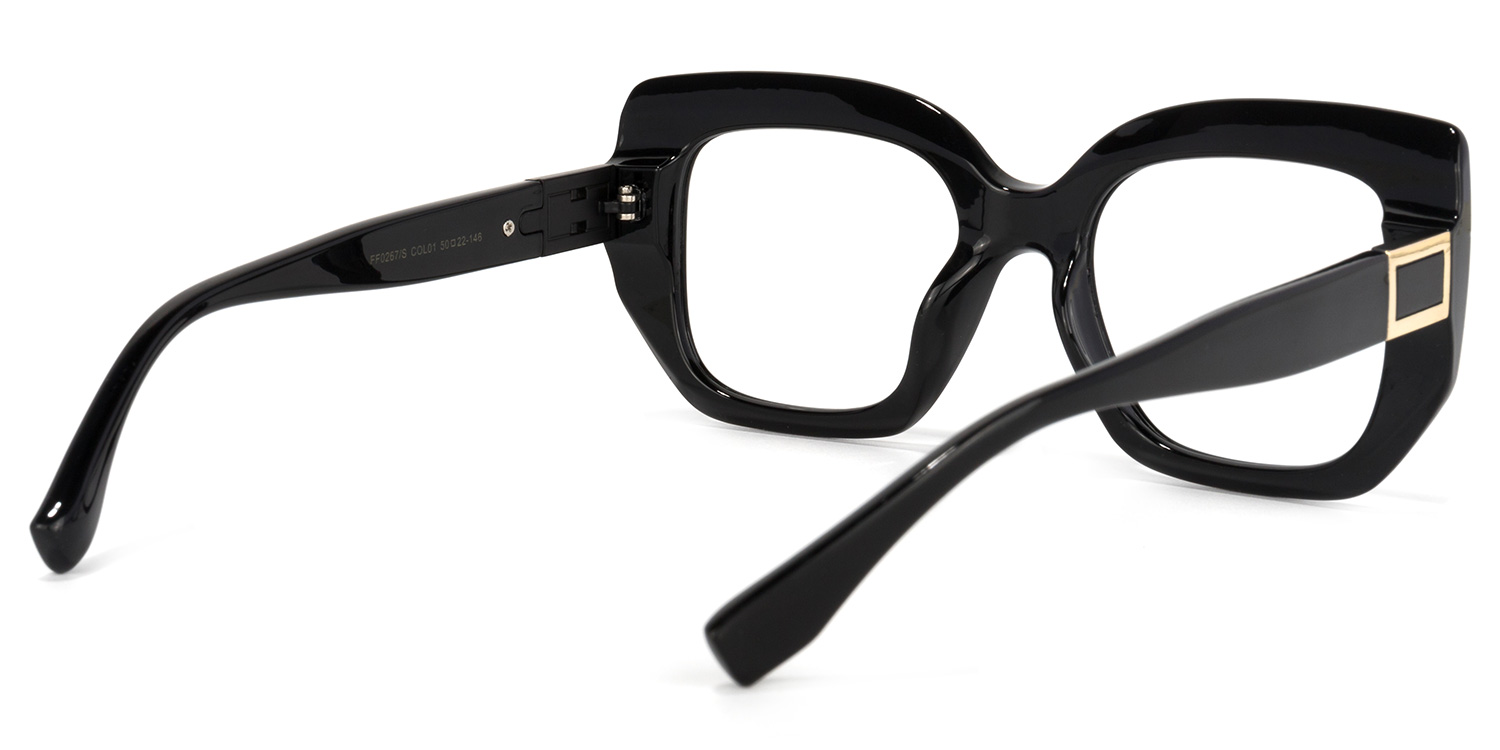 Sienna Square Black Glasses | ZEELOOL Canada4