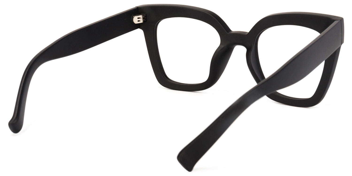 Malcolm Square Matte Black Glasses with Prescription4