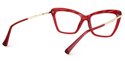 Juliet Red Rectangle Glasses4