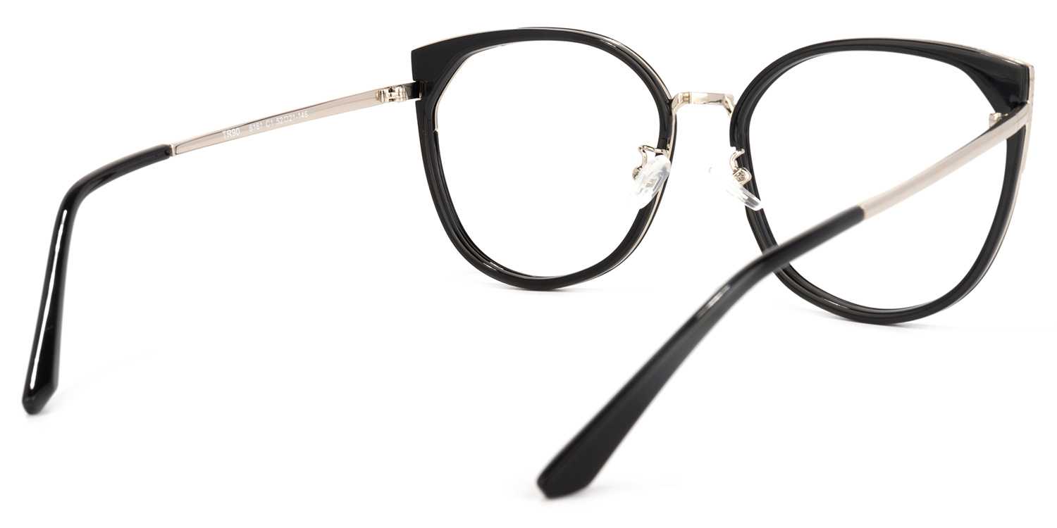 Yvette Cateye Black Glasses | ZEELOOL Canada4