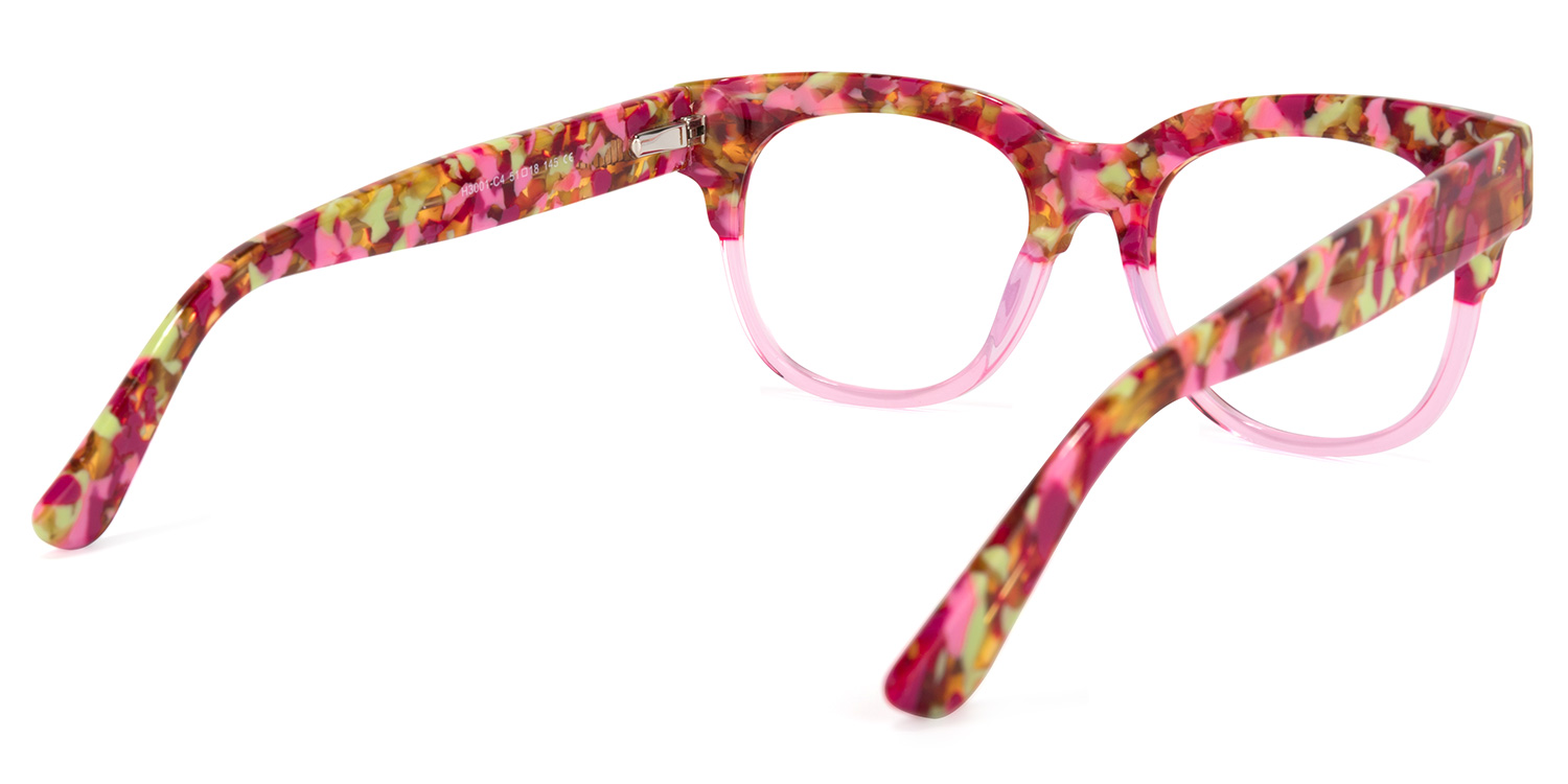Yessenia Square Pink-Floral Glasses | ZEELOOL Canada4