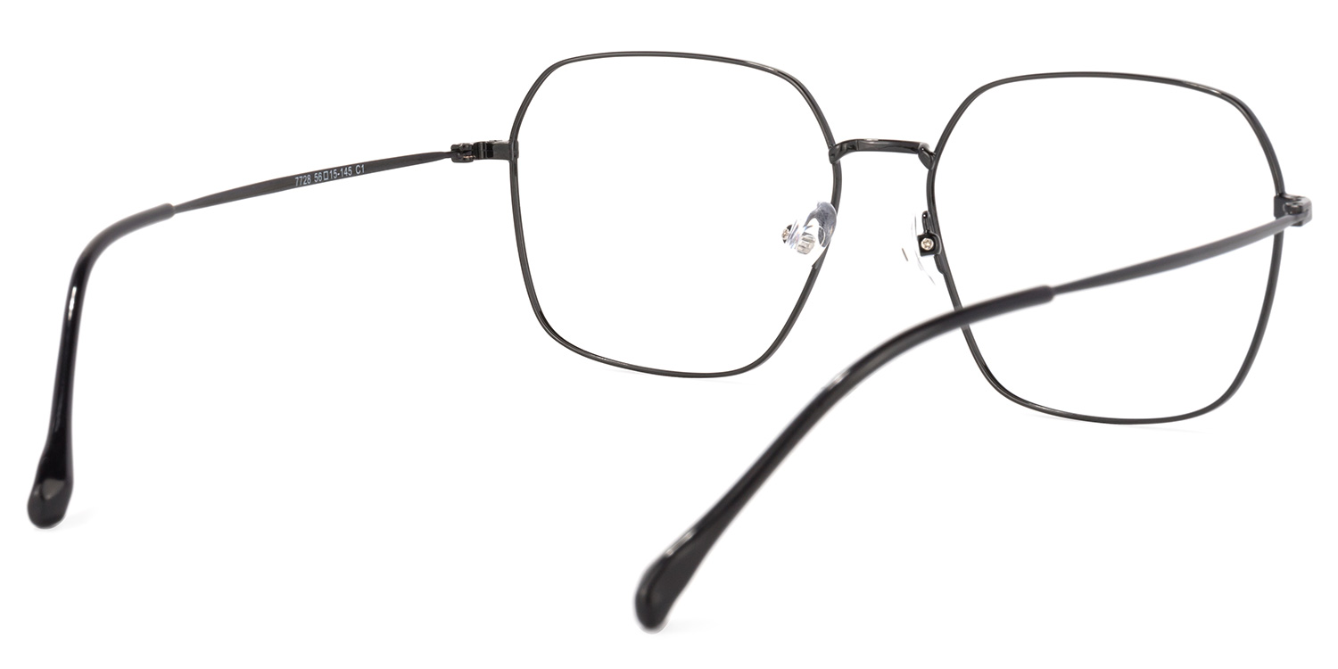 Zander Square Black Glasses | ZEELOOL Canada4
