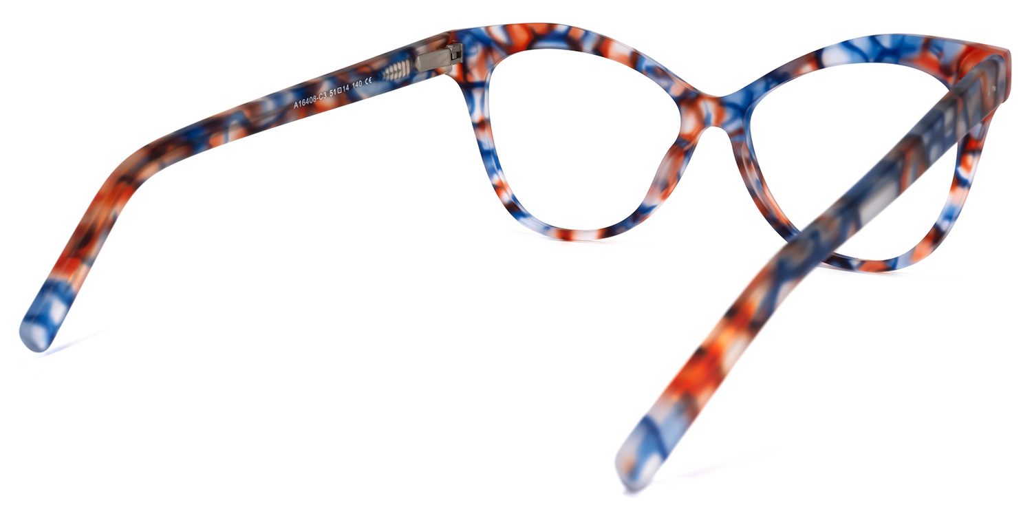 Eschwege Cateye Blue-Floral Glasses | ZEELOOL Canada4