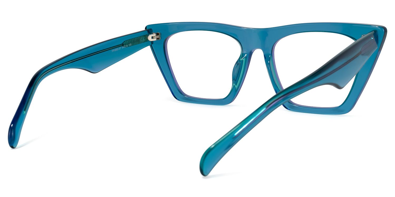 Cecile Cat Eye Blue Glasses | ZEELOOL Canada4