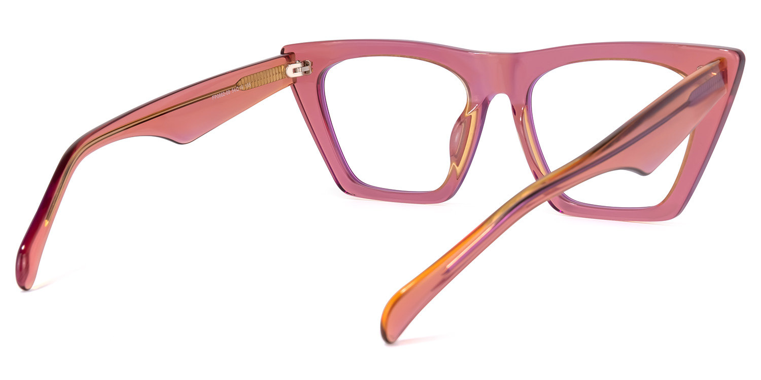 Cecile Cat Eye Pink Glasses | ZEELOOL Canada4