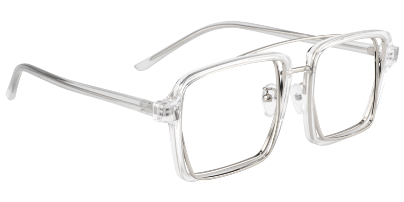 Aviator Clear-Silver Glasses | ZEELOOL Canada3