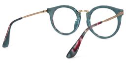 Quentina Blue Round Glasses4