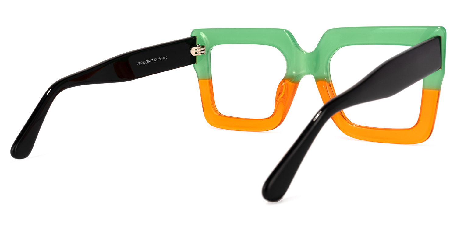 Brandon Square Orange Glasses4