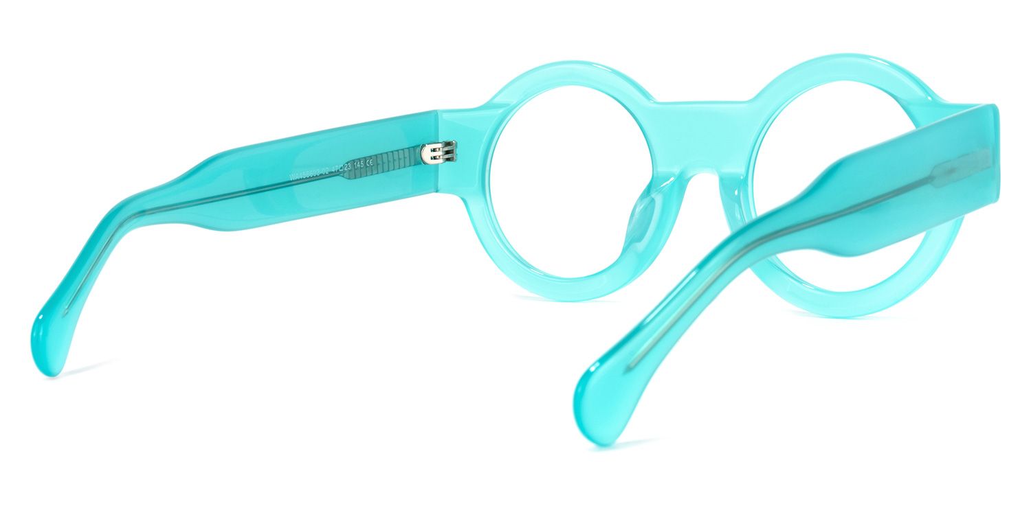 Hardnett Round Turquoise Glasses | ZEELOOL Canada4