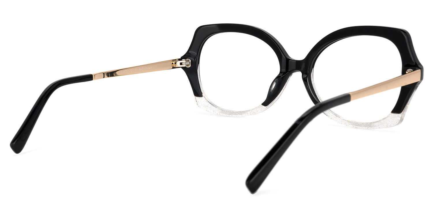 Sugarplum Geometric Black-Green Glasses | ZEELOOL Canada4