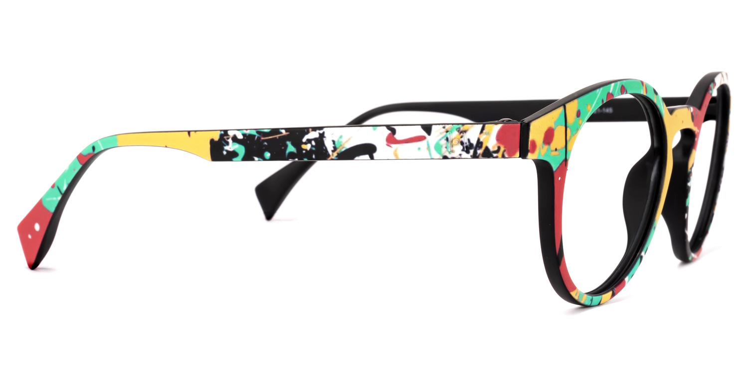 Street-Artist Round Colorful Frame Glasses | ZEELOOL Canada3