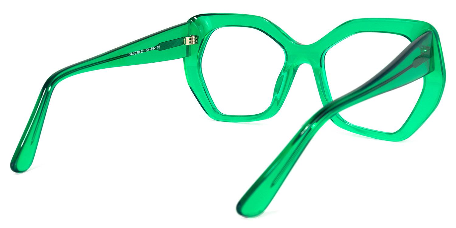 Vickie Geometric Green Glasses | ZEELOOL Canada4