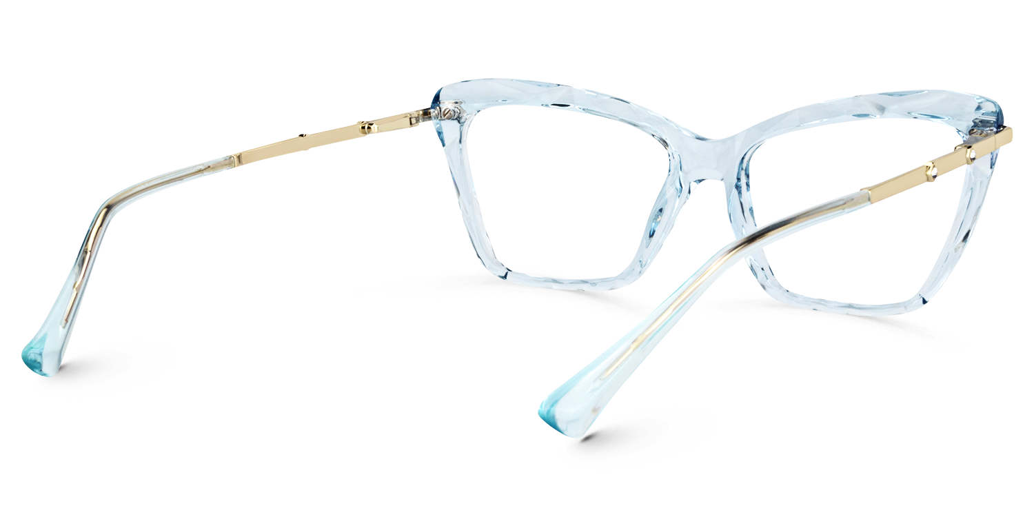 Juliet Cateye Light Blue Eyeglasses and Translucent Frame4