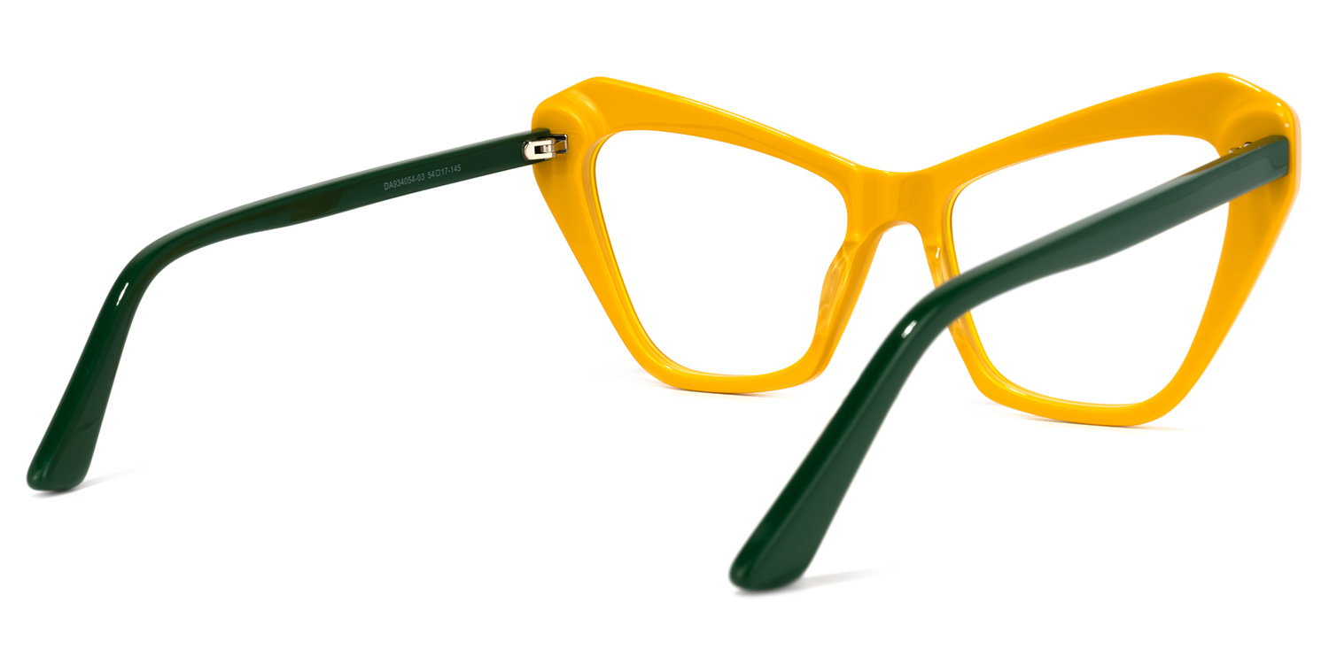 Benita Cateye Yellow Glasses | ZEELOOL Canada4