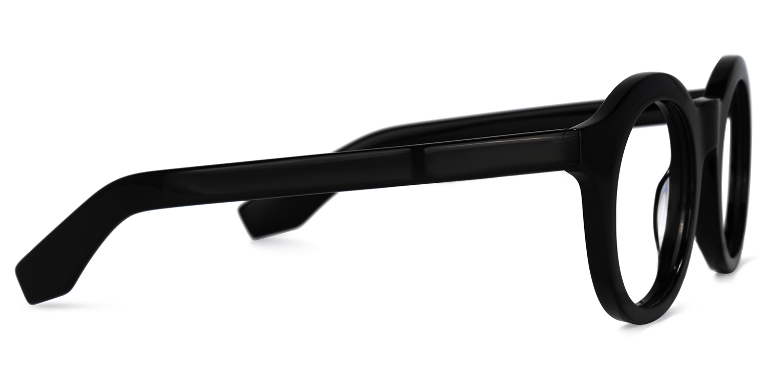 Barger Round Black Glasses | ZEELOOL Canada2