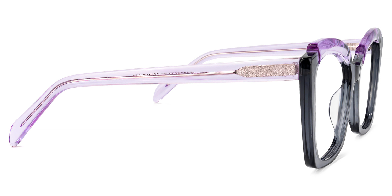 Benesa Browline Gray Glasses | ZEELOOL Canada2