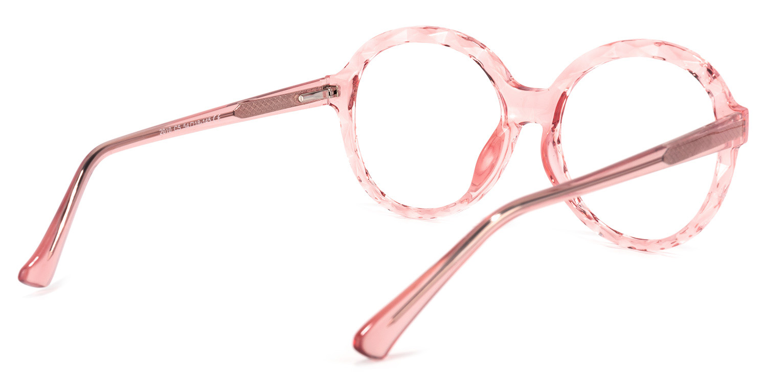 Lila Round Pink Glasses | ZEELOOL Canada4