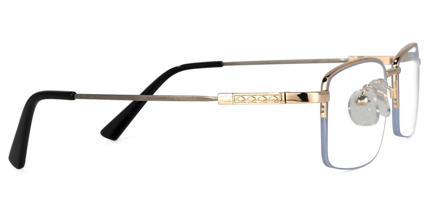 Baggett Rectangle Gold Glasses | ZEELOOL Canada2