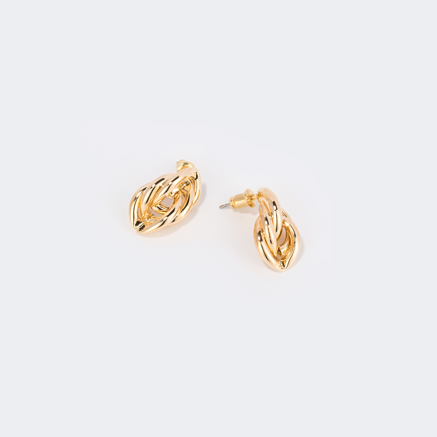 Stylish Braided Gold Earrings | ZEELOOL Canada0