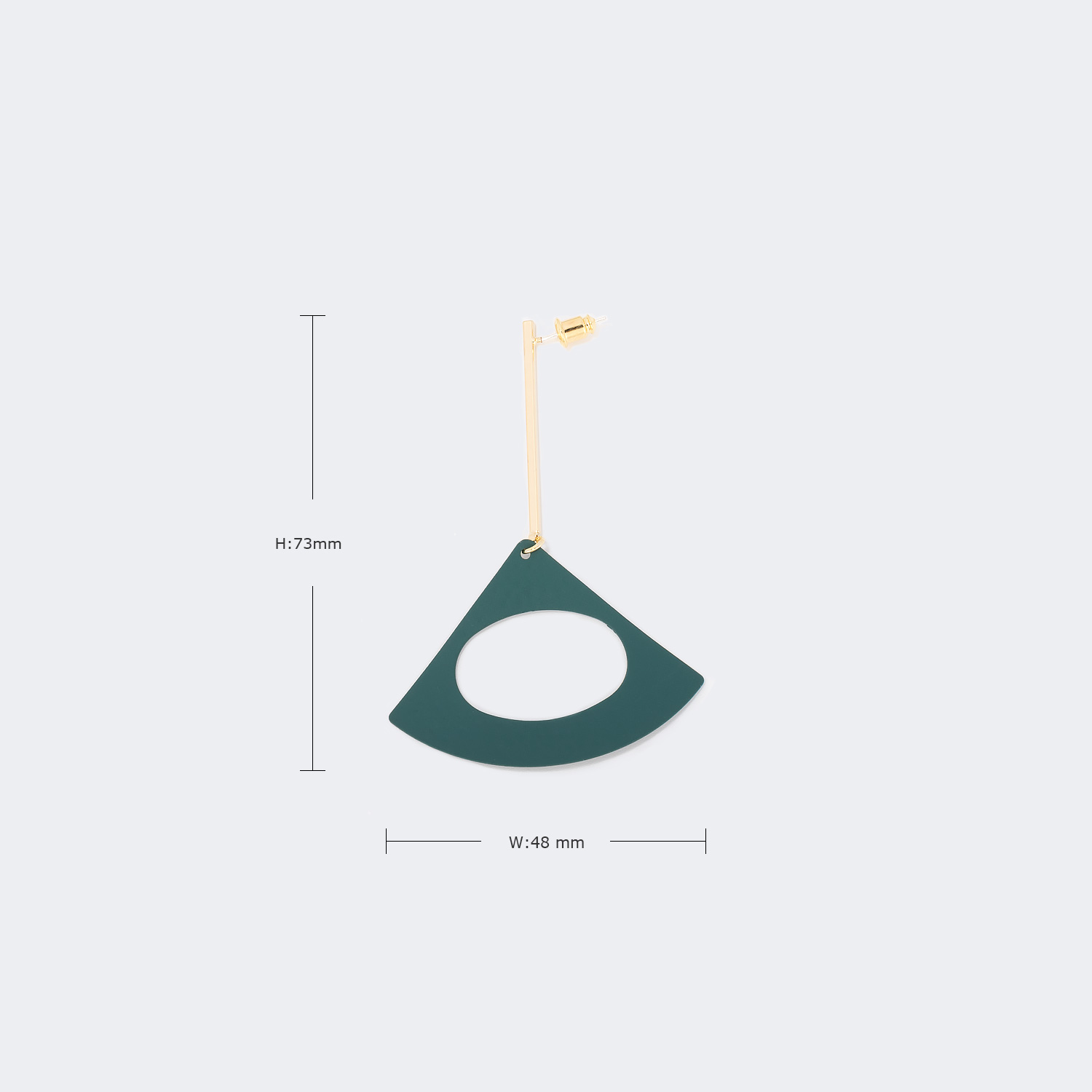 Stylish Fan-Shaped Green Earrings | ZEELOOL Canada3