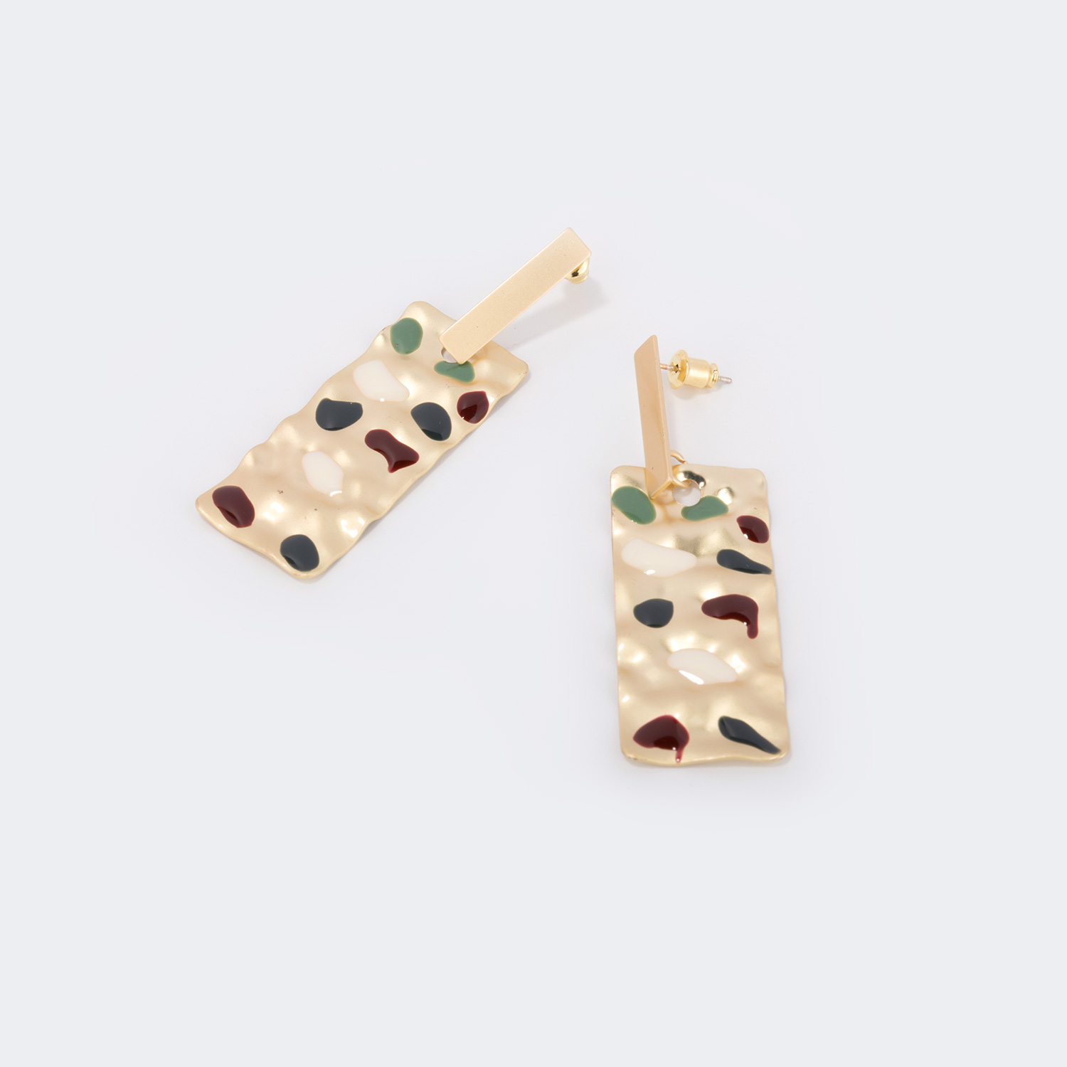 Stylish Enamel Rectangle Earrings | ZEELOOL Canada0