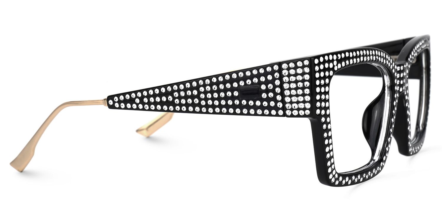 Drayton Square Black Glasses | ZEELOOL Canada2