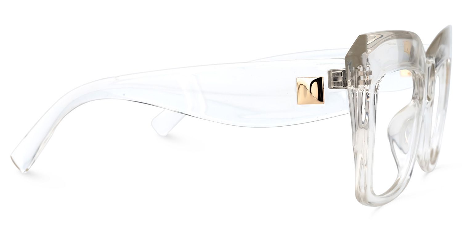 Alberta Cat Eye Clear Eyeglasses and Wide Frames2