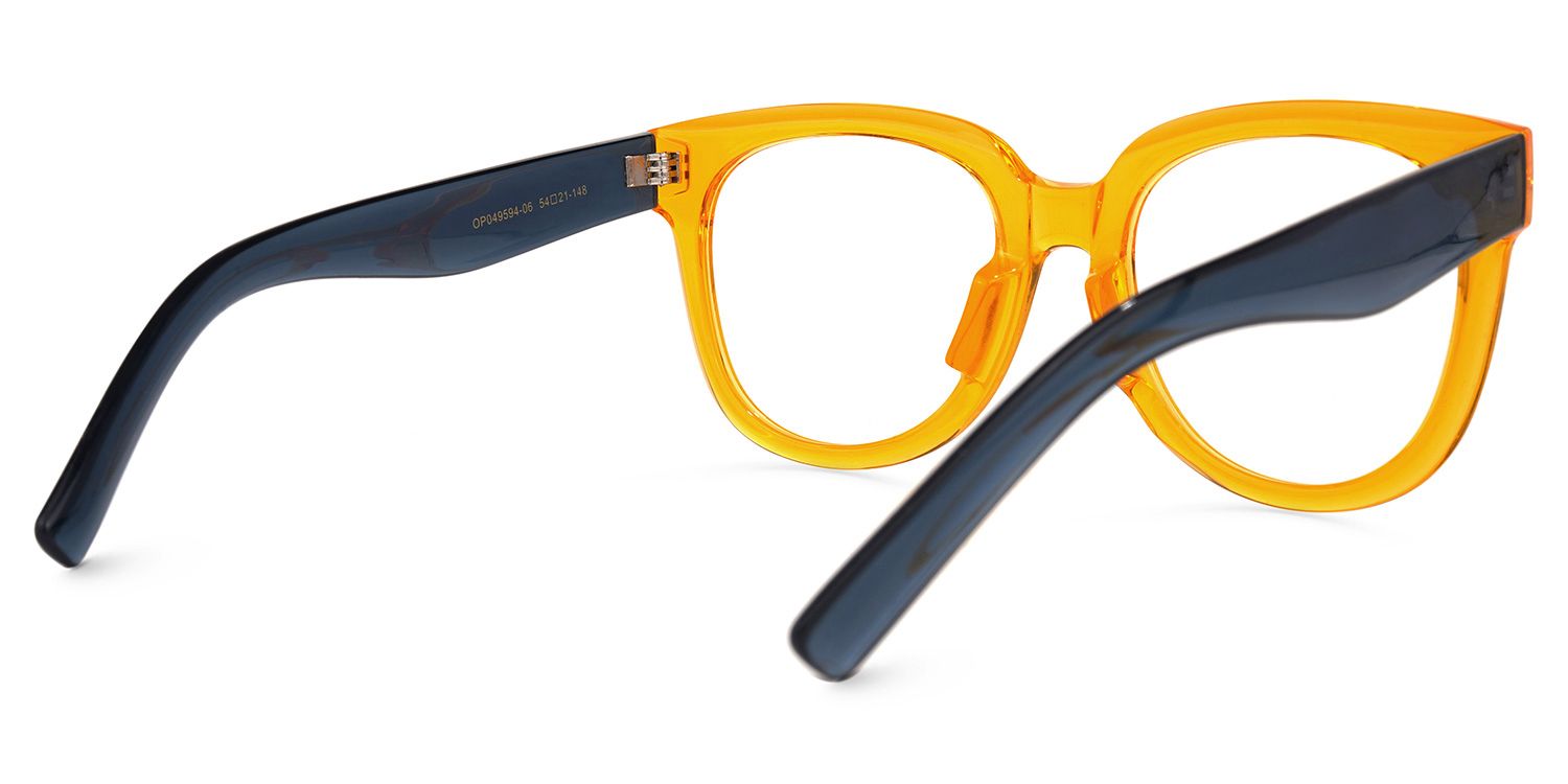Harrell Square Orange Glasses | ZEELOOL Canada3