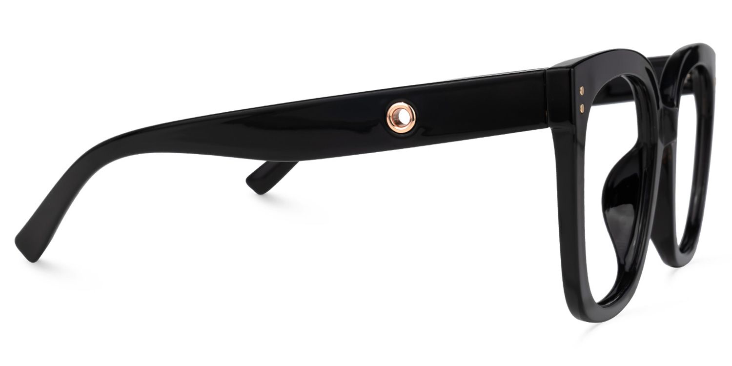 Ebony Square Black Glasses | ZEELOOL Canada2