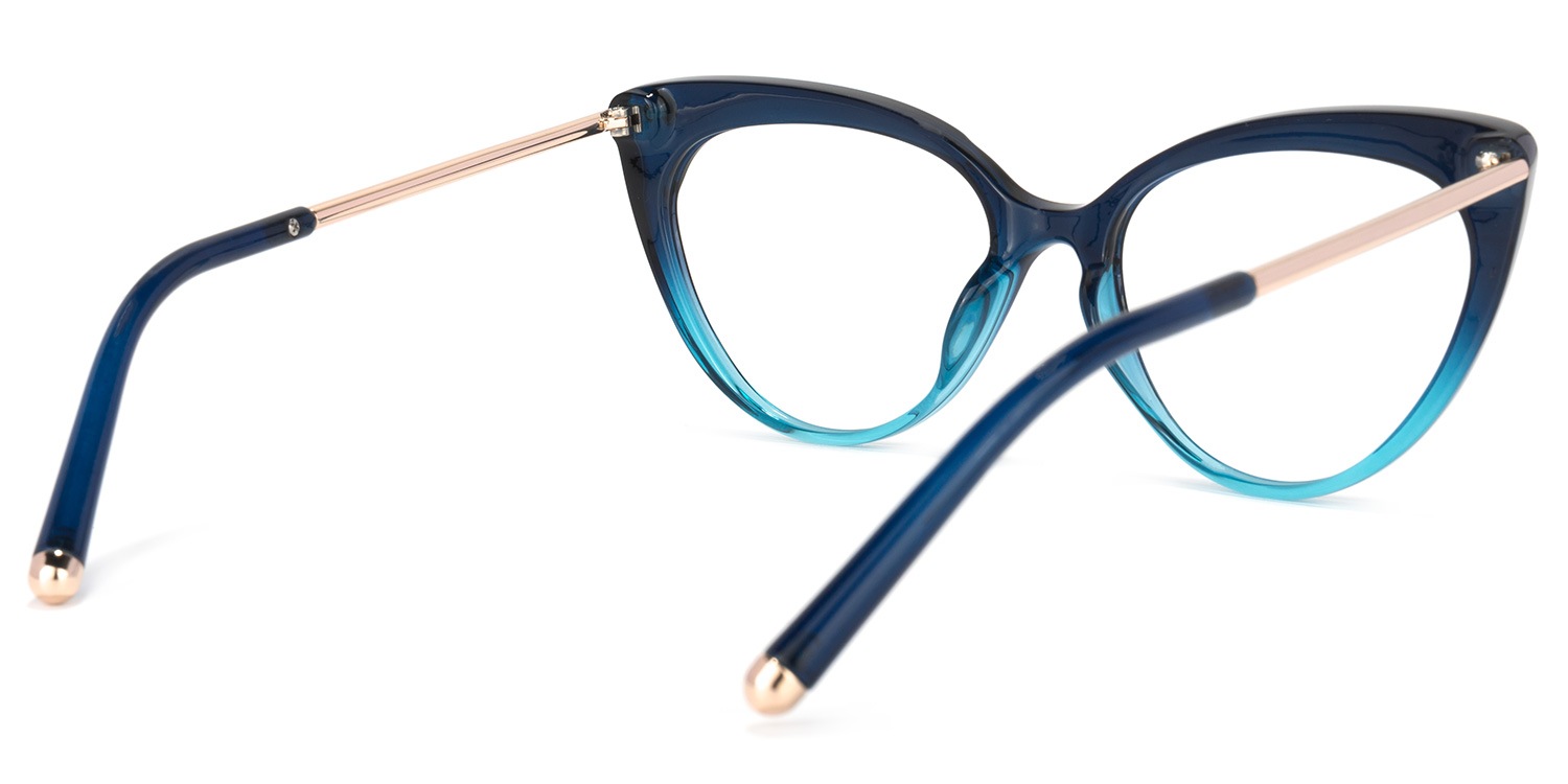 Alivia Cat Eye Blue Glasses | ZEELOOL Canada4