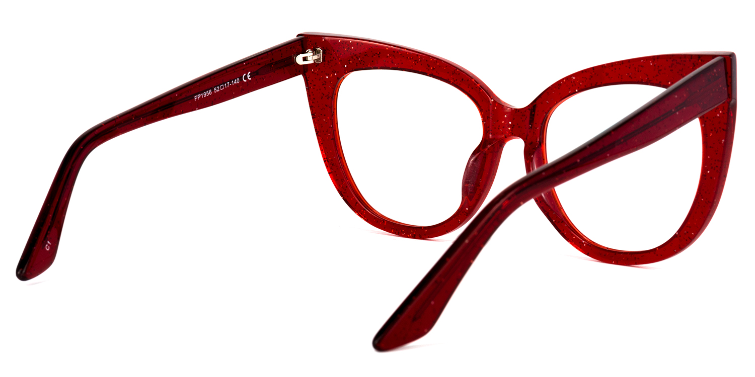 Trenton Cateye Red Glasses | ZEELOOL Canada4